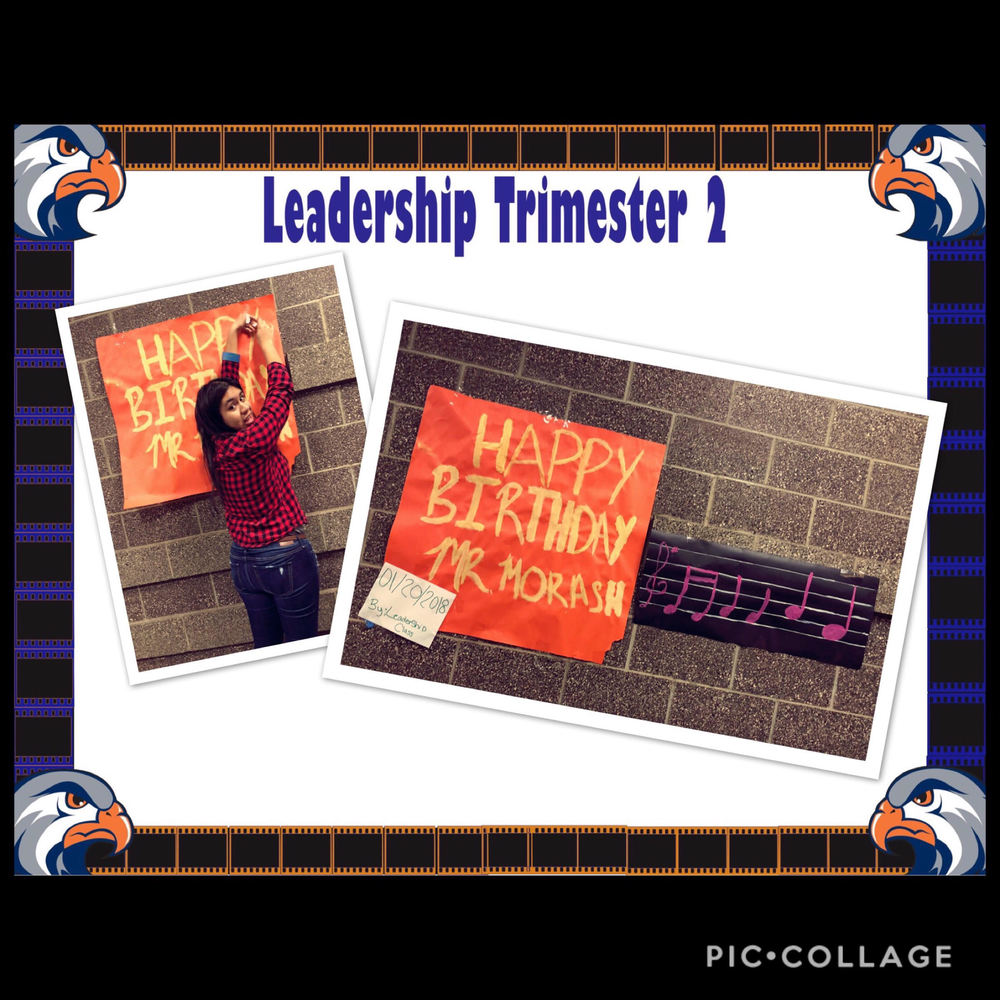 Leadership Class recognizes staff birthdays