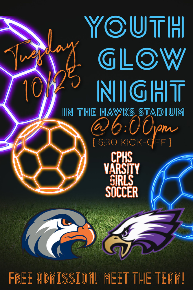 Hawks Girls Soccer - Youth Glow Night!