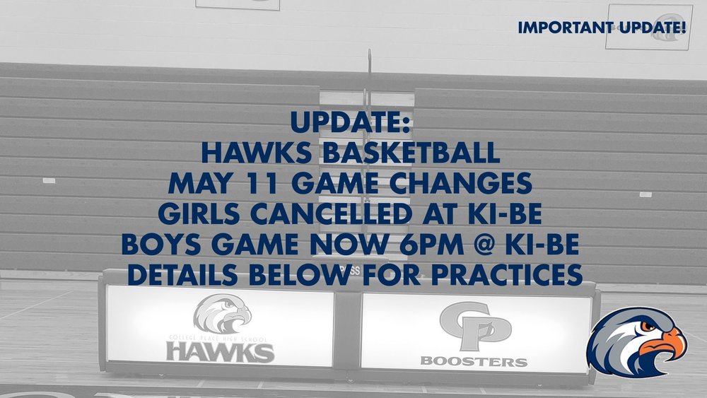 Game Changes- Hawks Basketball May 11