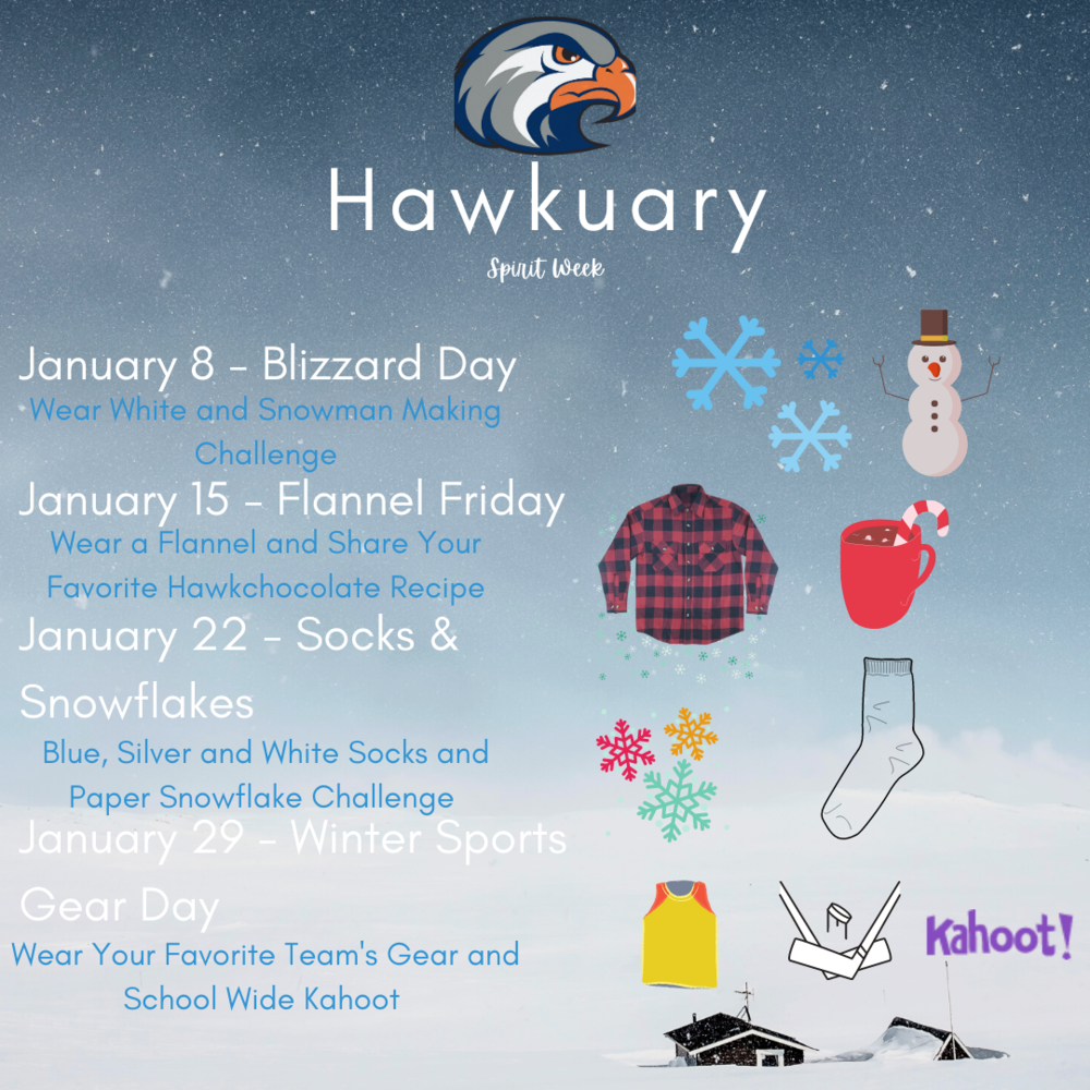 Hawkuary - ASB Spirit Days for January