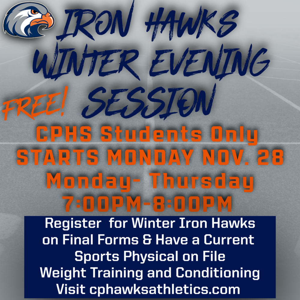 New Evening Session - Winter Iron Hawks for CPHS