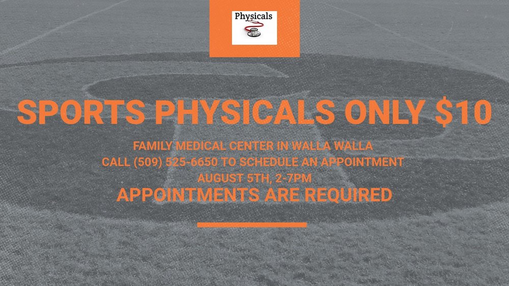 Sports Physicals Only $10