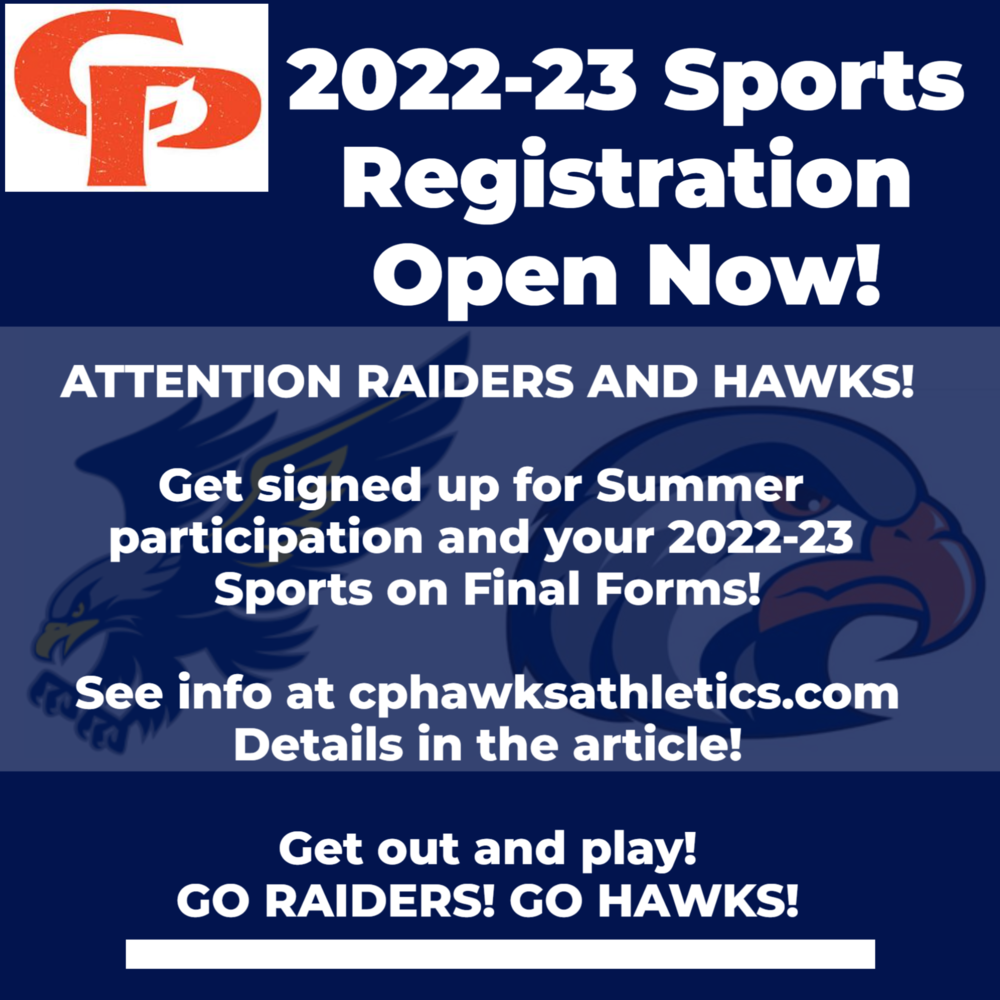 CPHS and Sager Sports Registration is OPEN NOW!