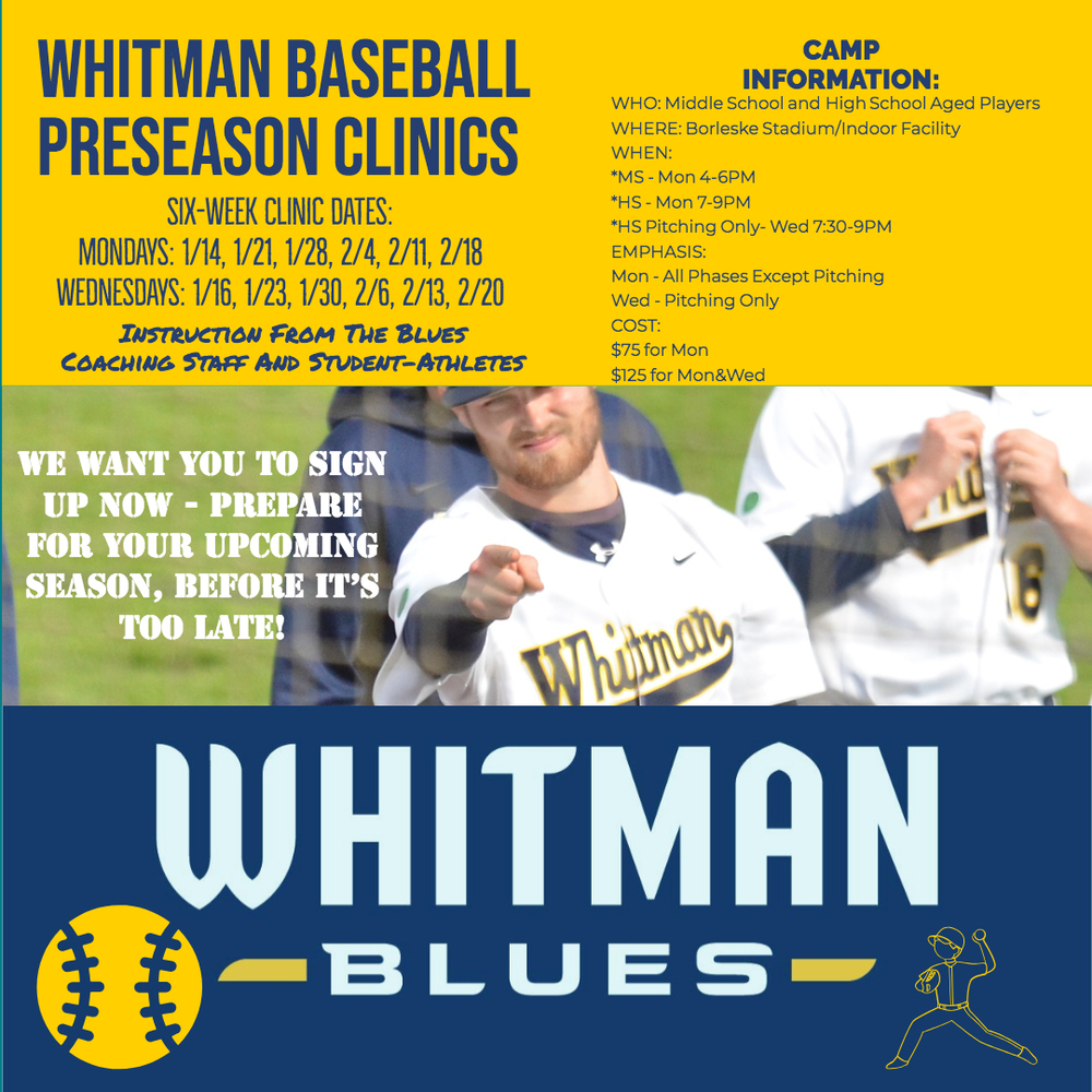 Whitman College Pre-Season Baseball Camps