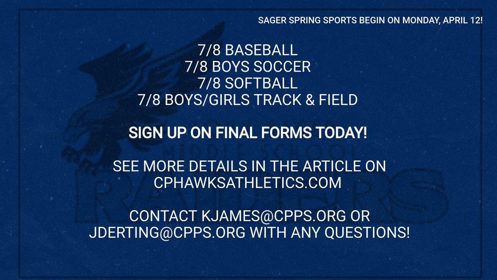 Sager Spring Sports Information