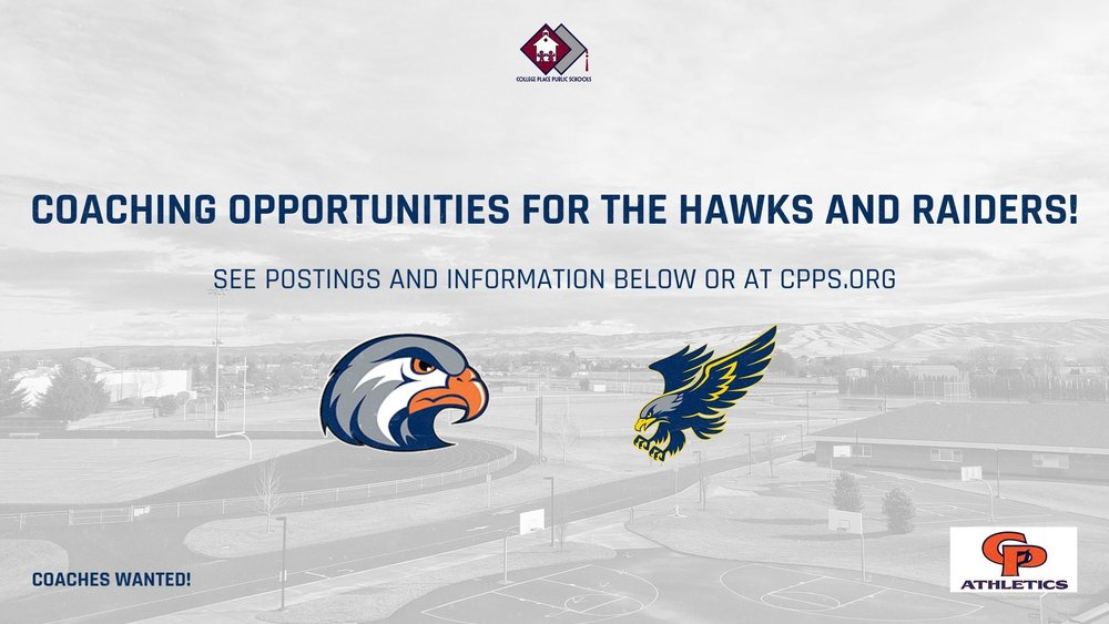 Hawks and Raiders Coaching Opportunities!