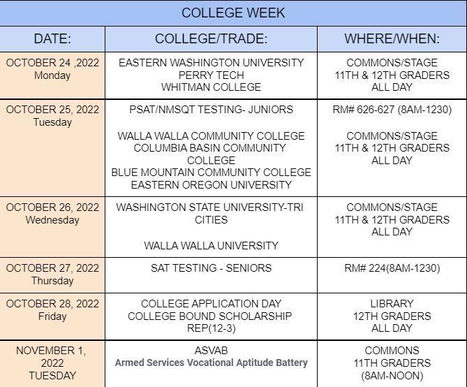 CPHS College Week! | College Place High School